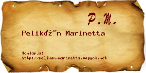 Pelikán Marinetta névjegykártya